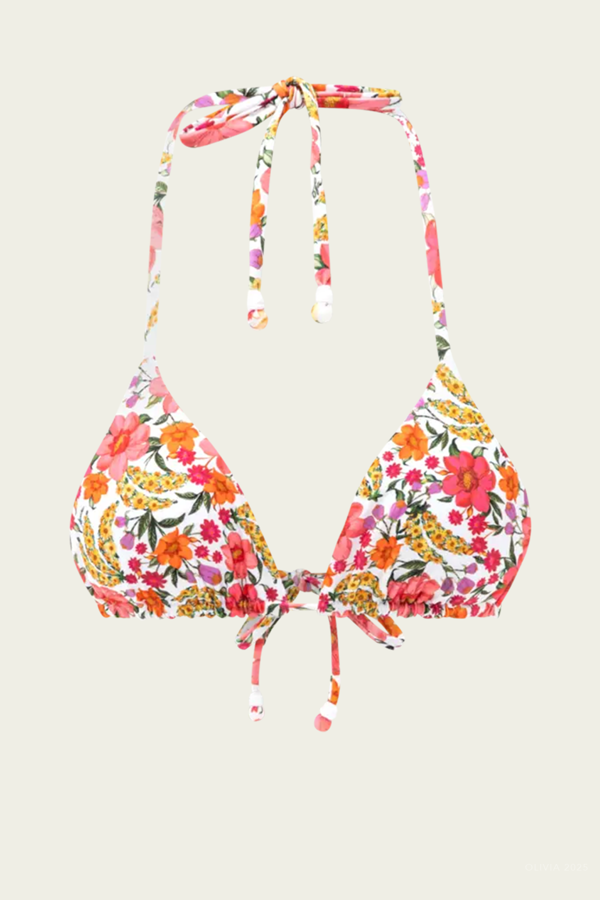 Banana Flowers Triangle Bikini Top
