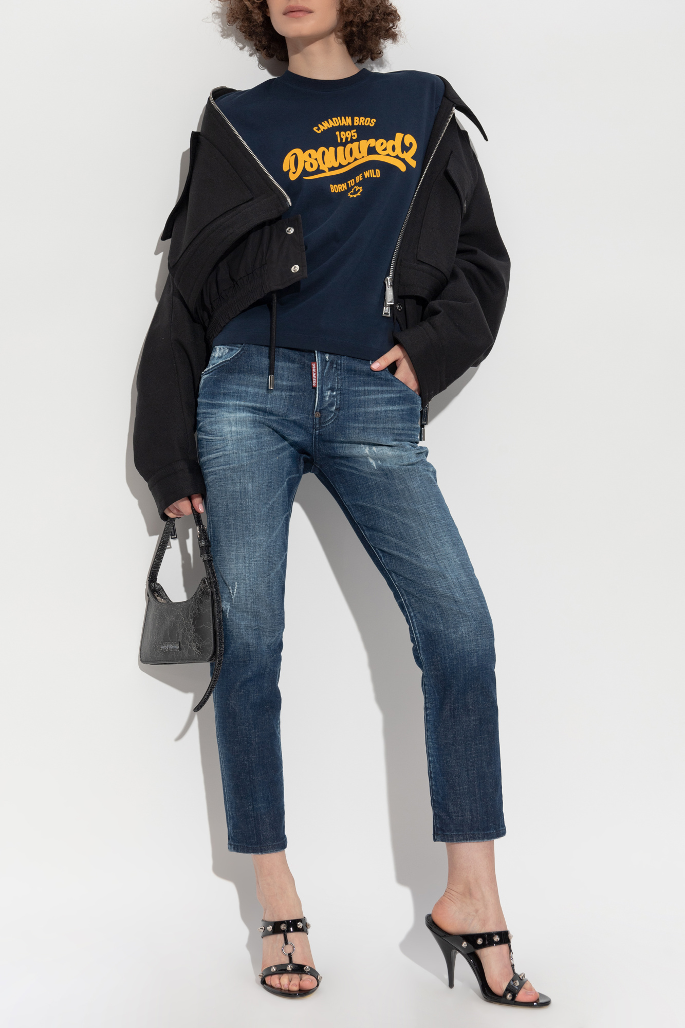 T-shirt With Logo, Women's, Navy Blue