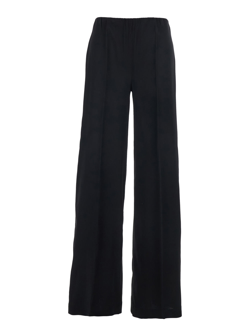 Elastic Waistband Trousers — Black