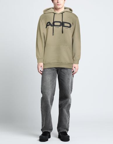 Man Sweatshirt Military green Size S Cotton