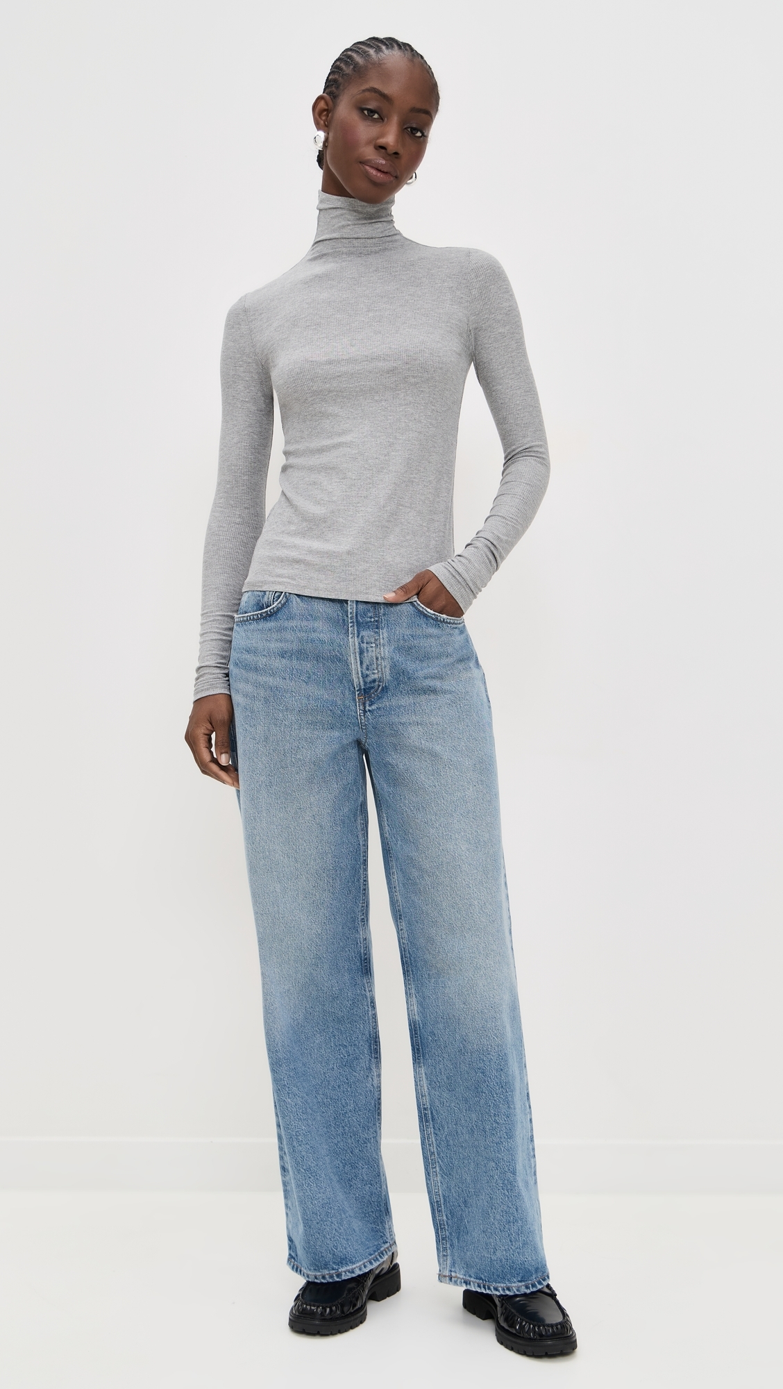 The Tony Long Sleeve Top Heather Grey
