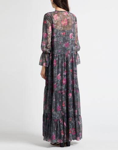 Woman Maxi dress Grey Size 2 Polyester