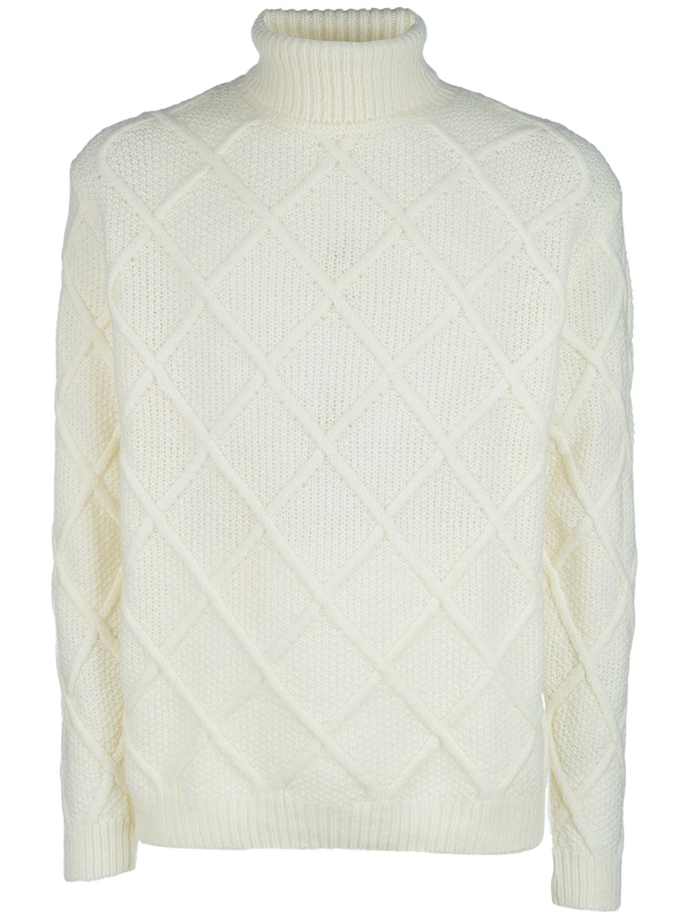 Roll-neck jumper - White