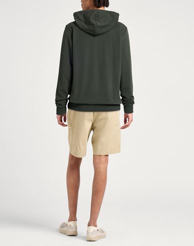 Man Sweatshirt Dark green Size S Cotton, Elastane