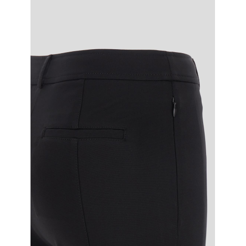 High-waisted fringed-edge leggings - Black