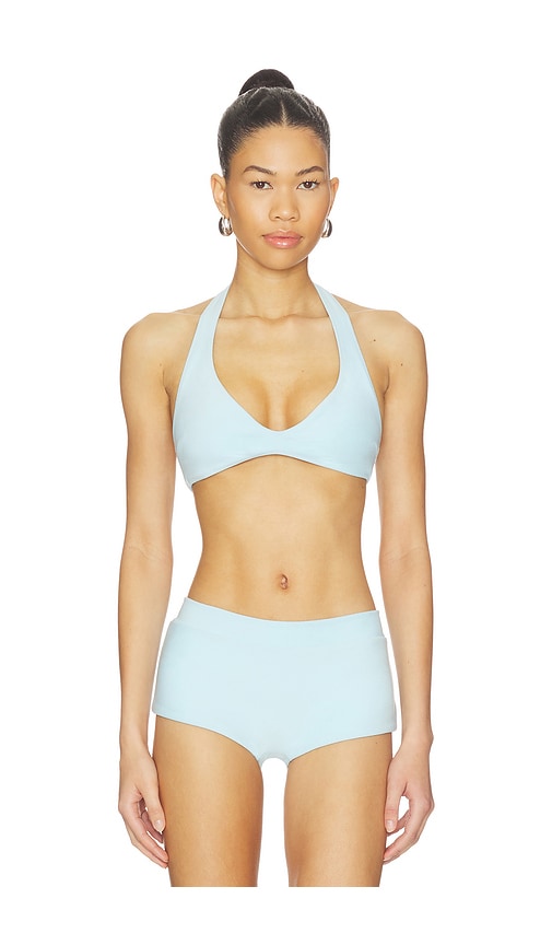 Frankies Bikinis X Jennie Malia Terry Top in Baby Blue. - S also in XS, M