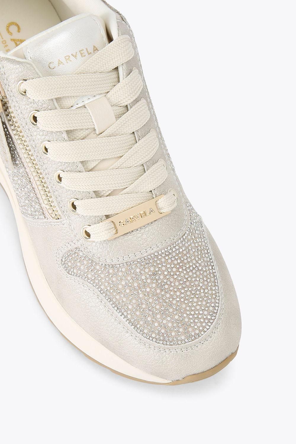 Carvela 'high Rise' Trainers In Silver