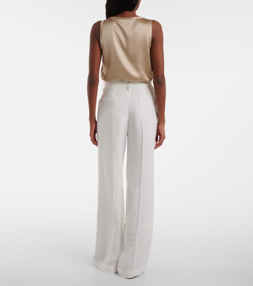 Monili twill wide-leg pants
