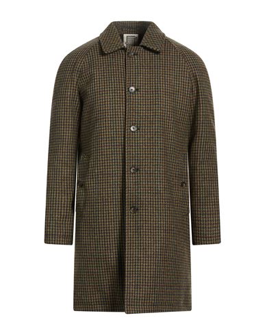 Man Overcoat & Trench Coat Military green Size 40 Virgin Wool