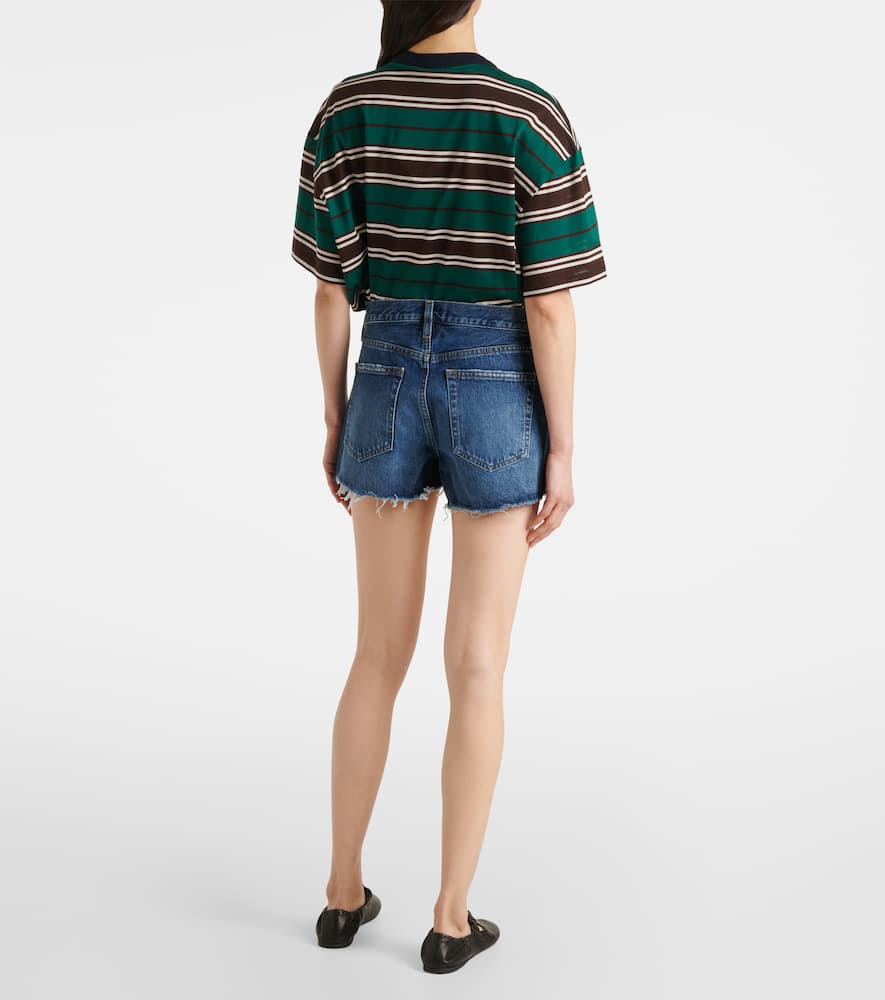 The Hang frayed mid-rise denim shorts