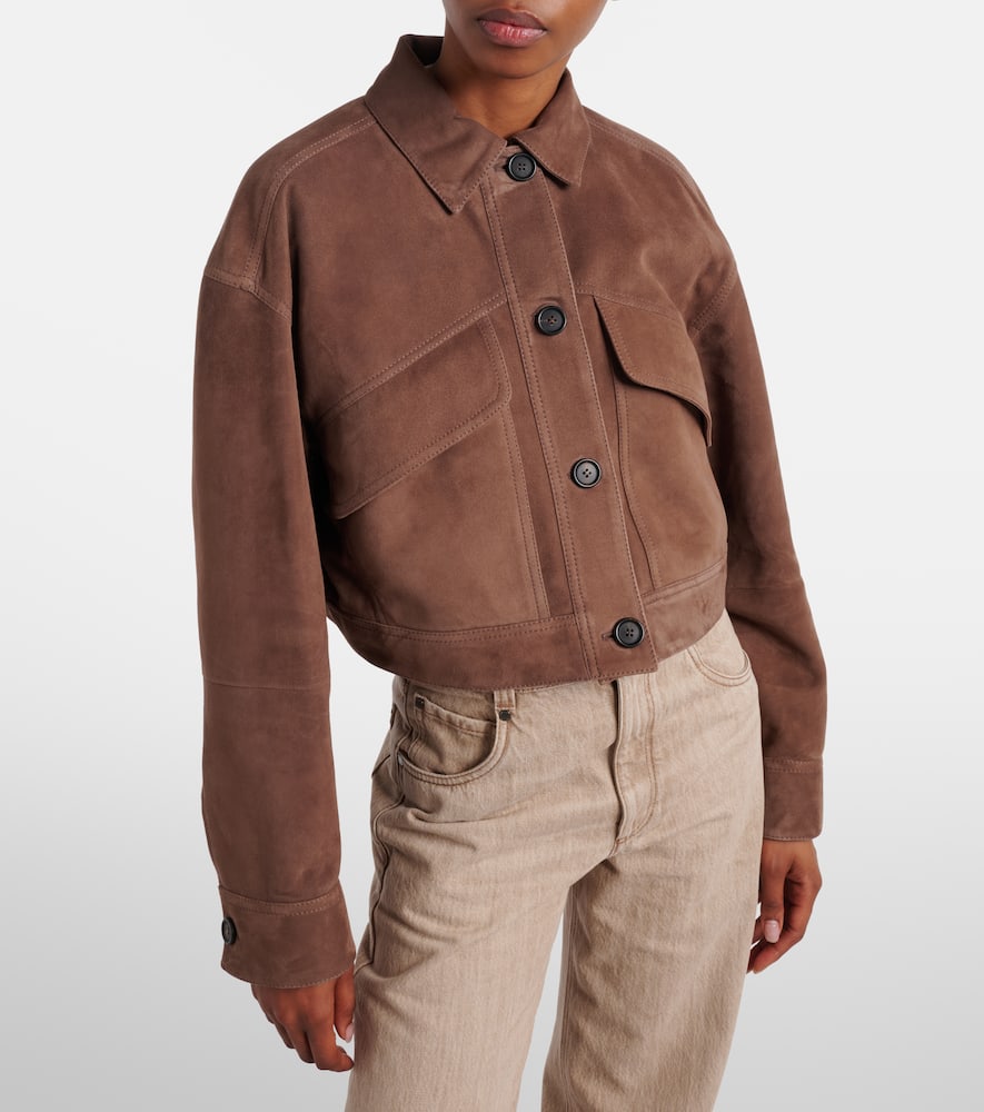 Monili cropped suede jacket