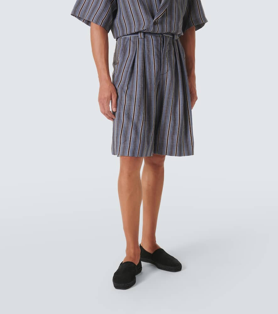 Striped wool Bermuda shorts
