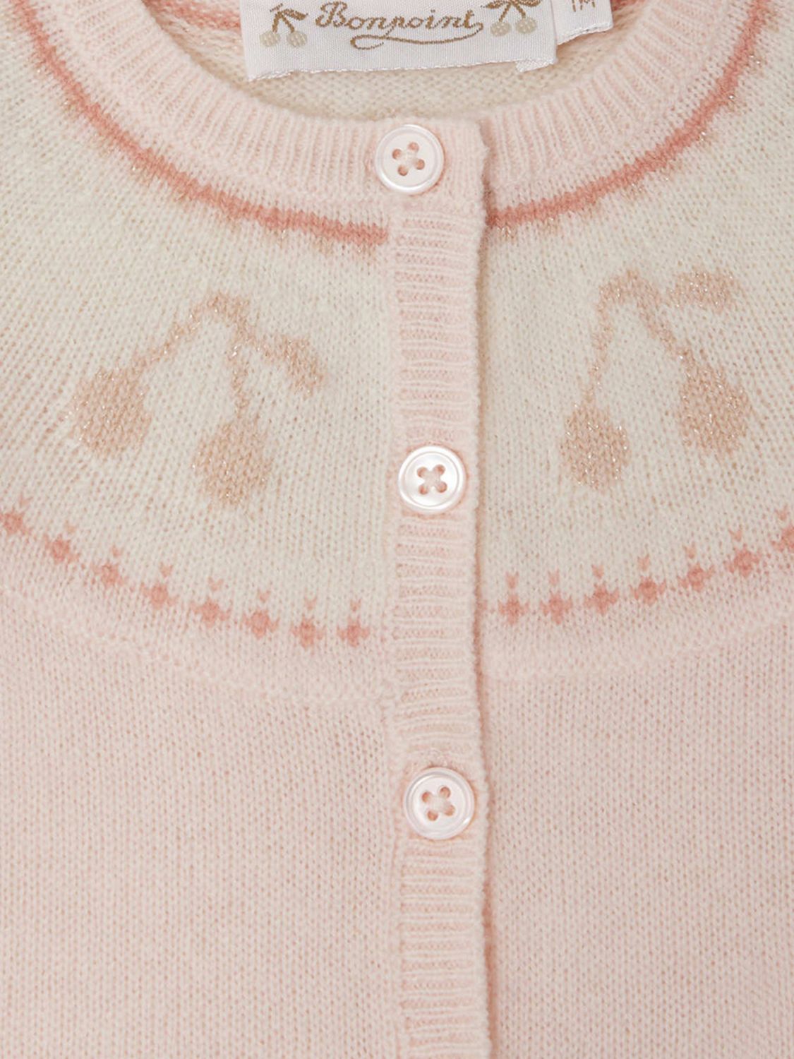 Embroidered knitted trouser set - Pink
