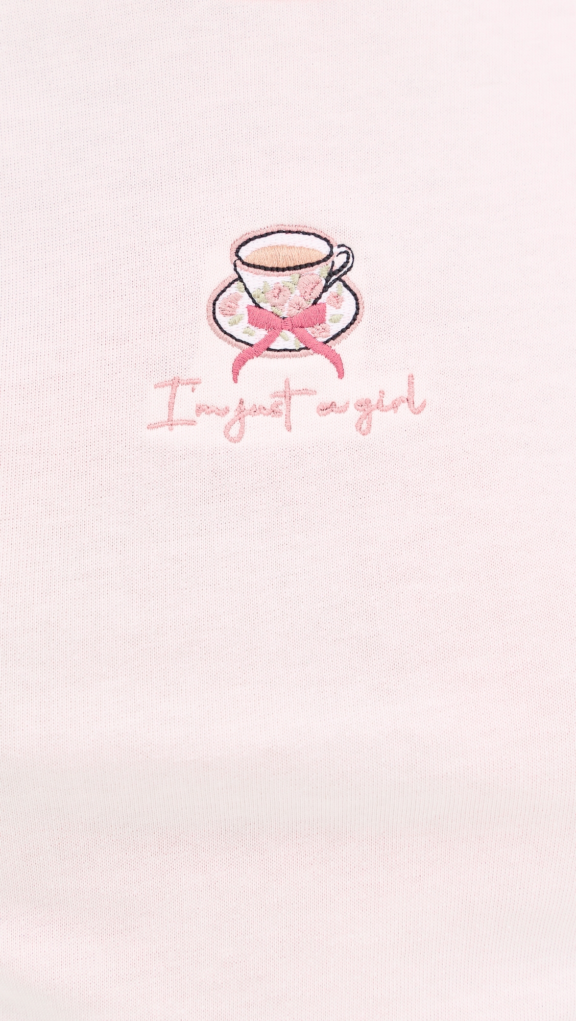 I'm Just A Girl Baby Tee Blush