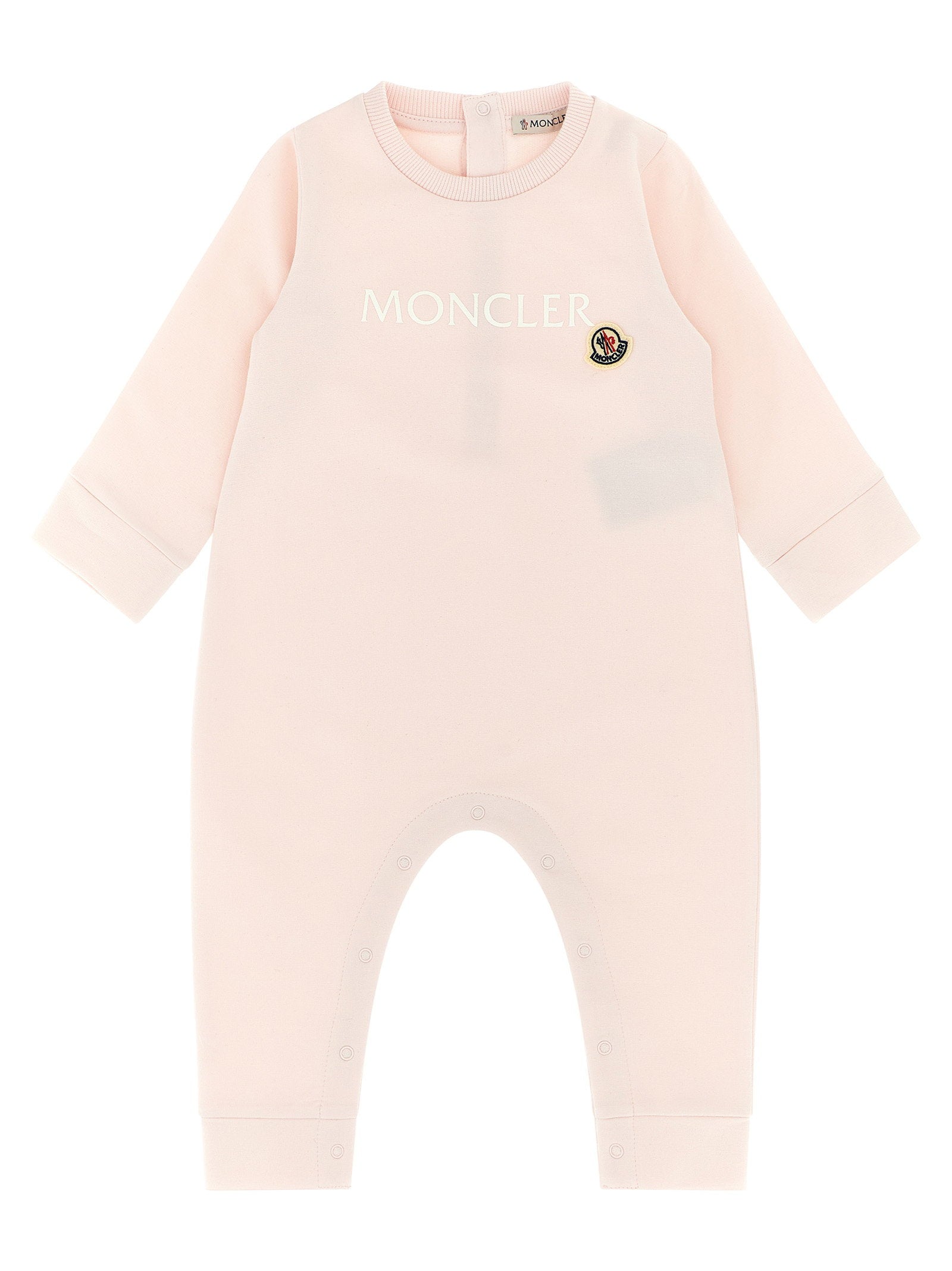 Logo-Embroidered Cotton Jersey Bodysuit — Pink