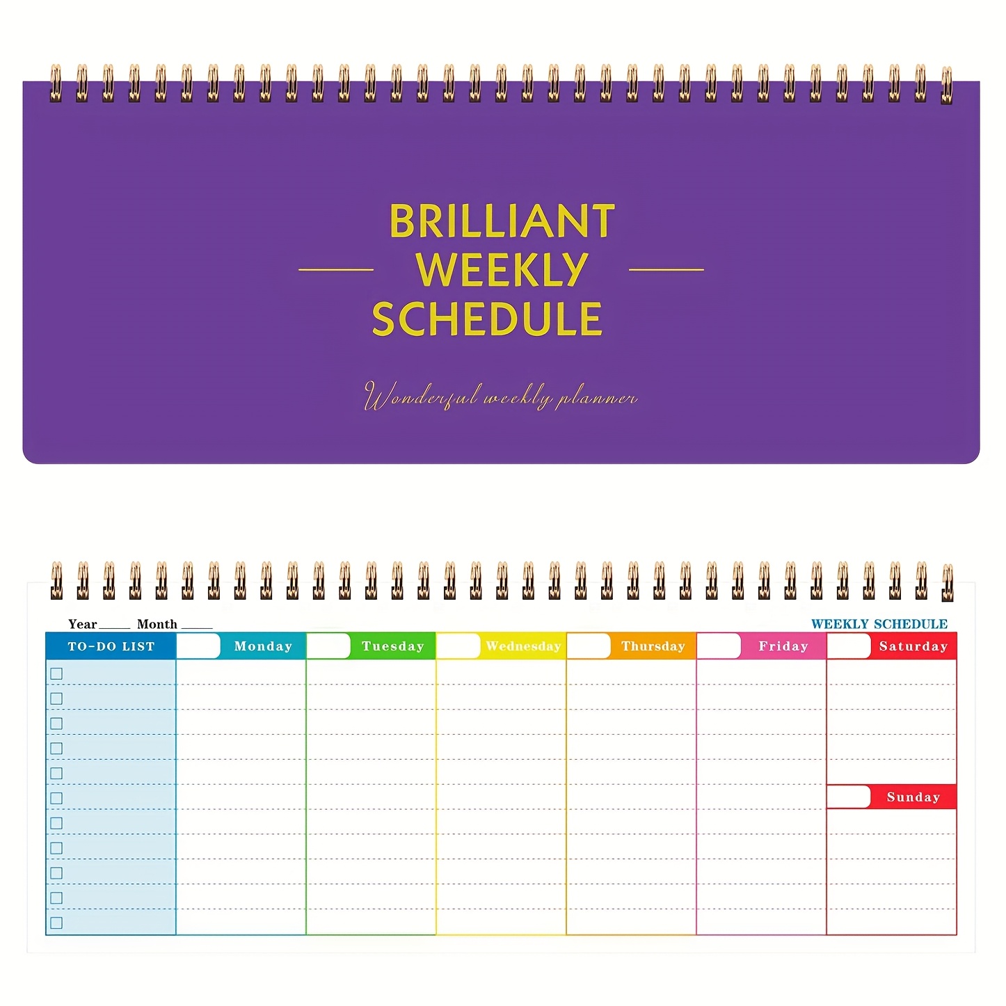 TEMU Weekly , Waterproof Cover, Scheduler For Goals, Tasks, Ideas & To-do List Notepad, Suitable For Office, Study And Other Medium , Back To
