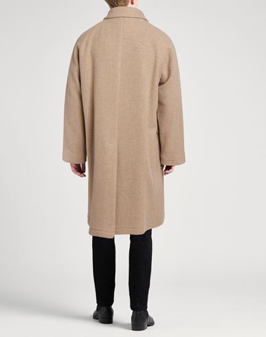 Man Coat Beige Size 40 Virgin Wool, Polyamide