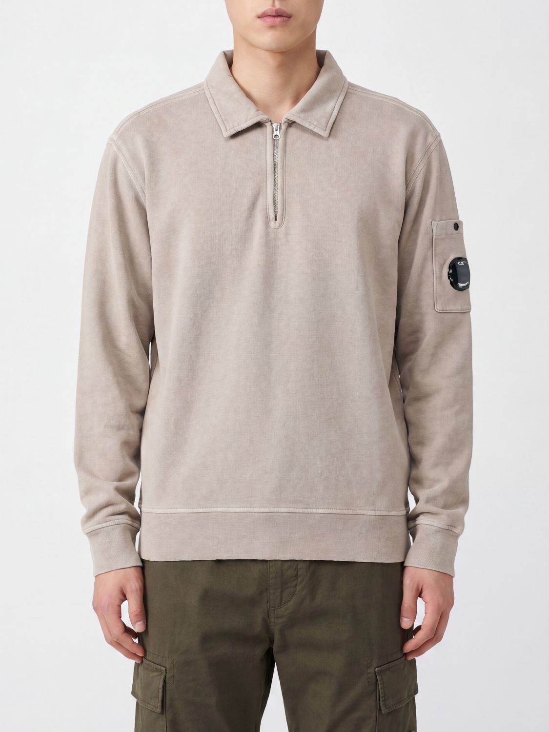 C. P. COMPANY Polo Shirt Men color Beige