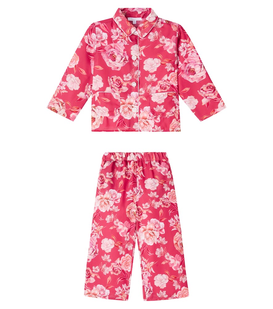 Floral chiffon pajamas