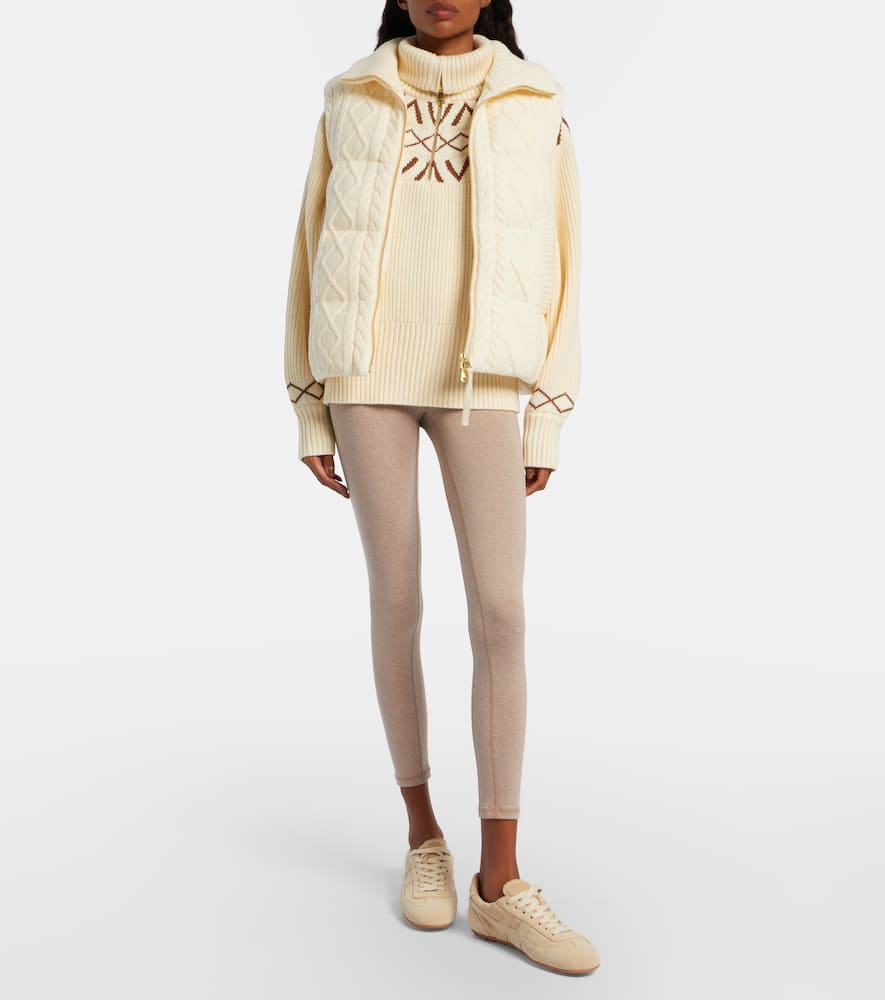 Irina cable-knit puffer vest