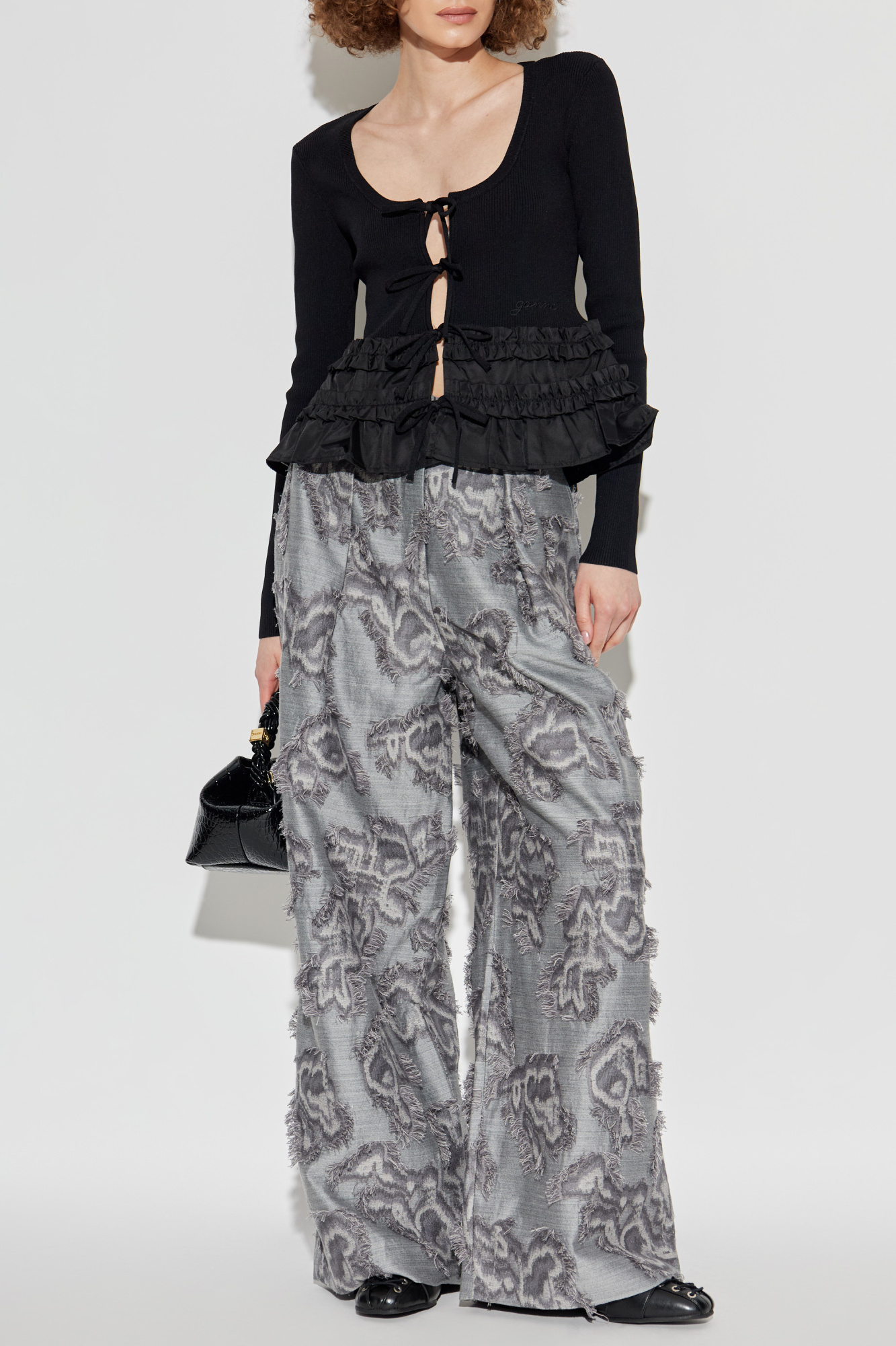 Trousers With `vintage` Effect, Women's, Grey