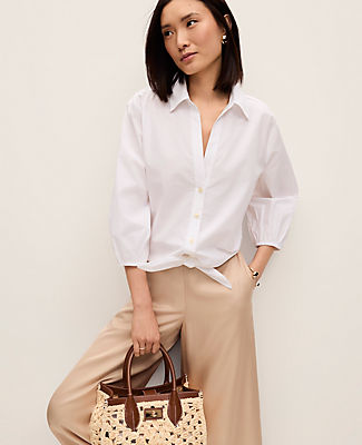 Ann Taylor Tie Waist Blouse