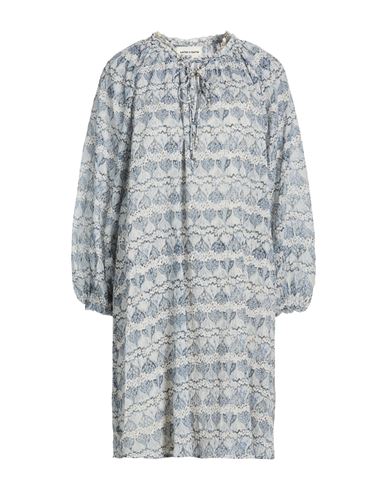 Woman Mini dress Slate blue Size 10 Cotton, Viscose