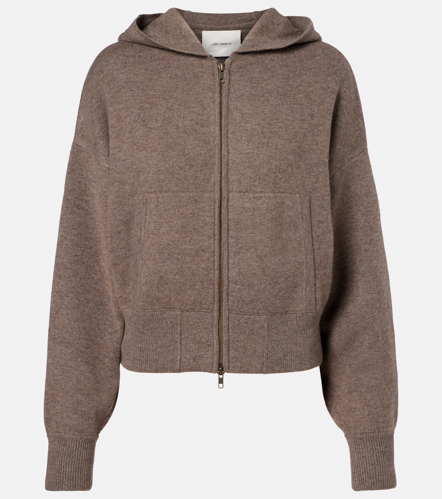 Lilia cashmere zip-up hoodie