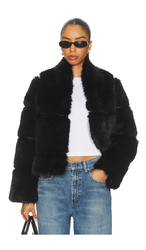 Apparis Sai Sable Coat in Black. L. Also in M, S, XL