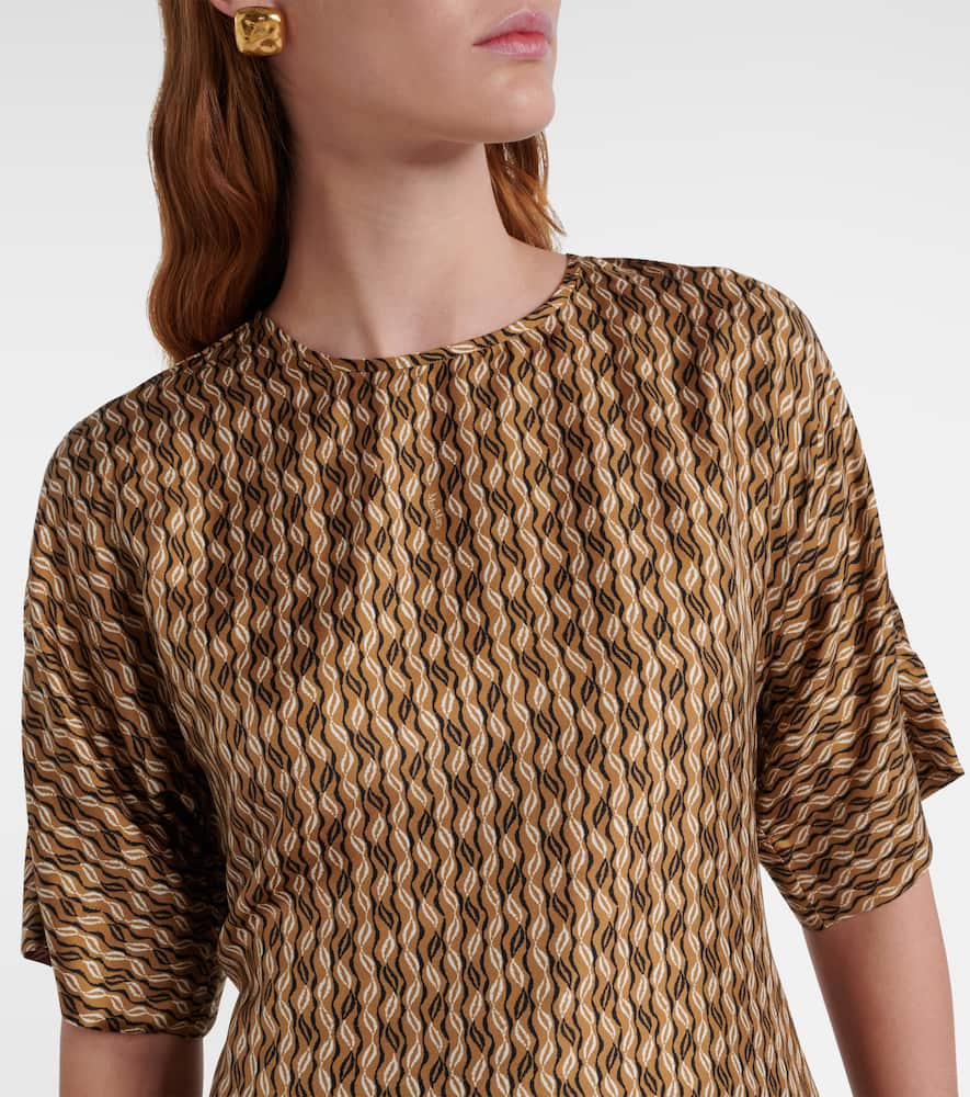 Nordica printed silk blouse