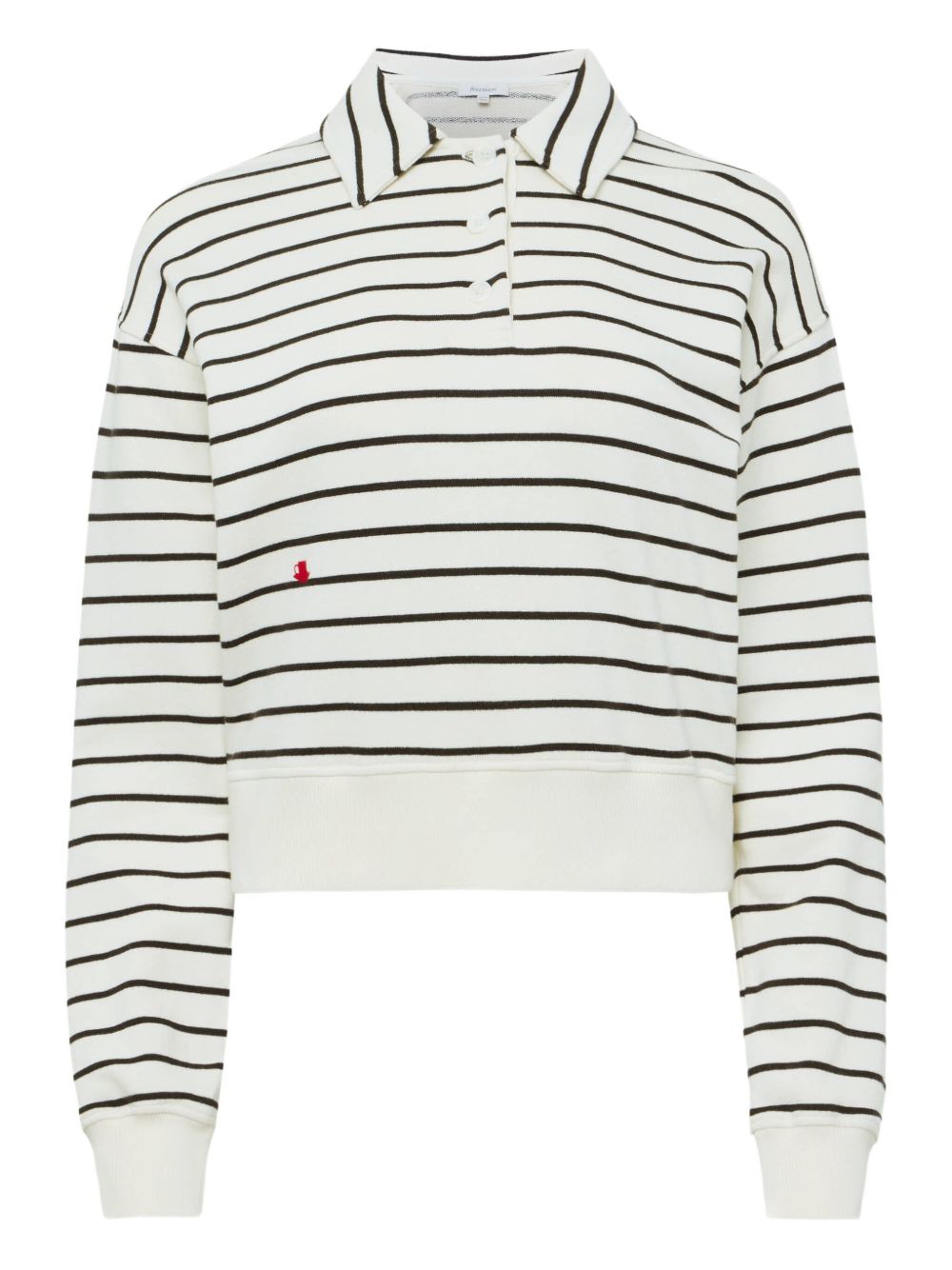 Striped polo shirt - White