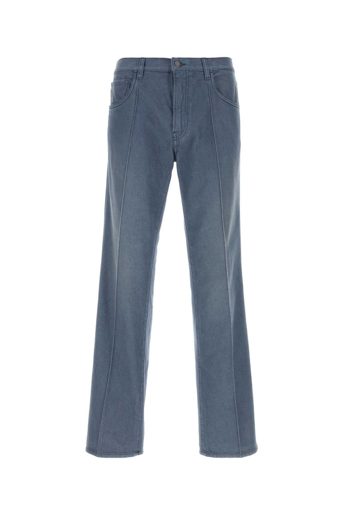 Recycled-Blend Denim Jeans — Blue