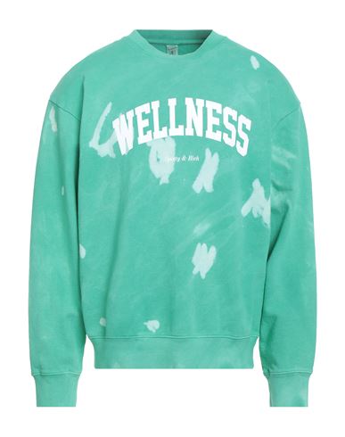 Man Sweatshirt Emerald green Size L Cotton