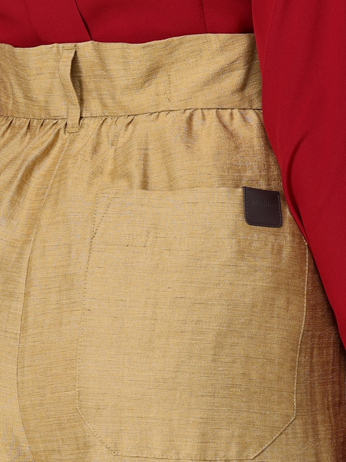 Pants MAX MARA Woman color Gold