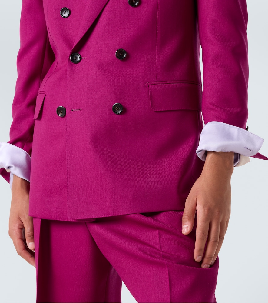 Wool twill suit jacket