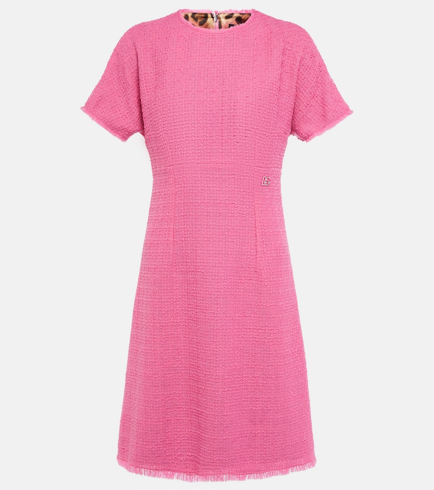 Raschel wool-blend minidress