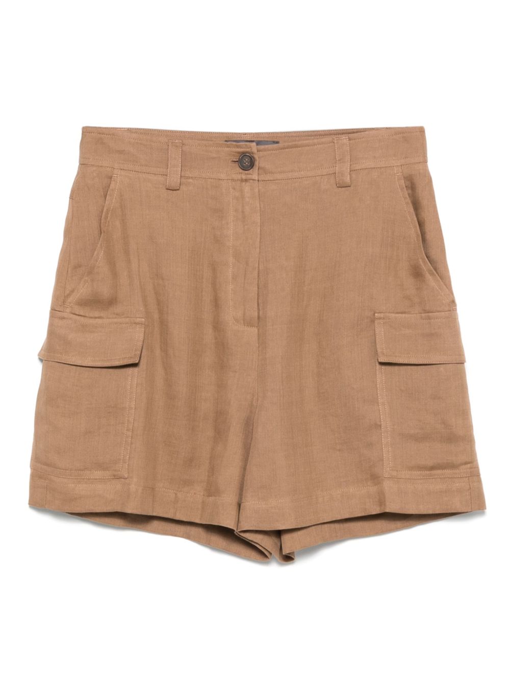 Lorena Antoniazzi ramie shorts - Brown