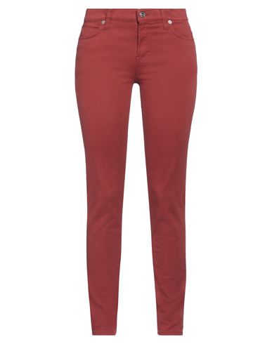 Woman Pants Brick Size 27 Cotton, Elastomultiester, Rubber