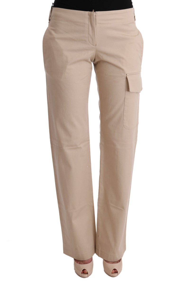 Cotton-Wool Blend Cargo Pants — Beige