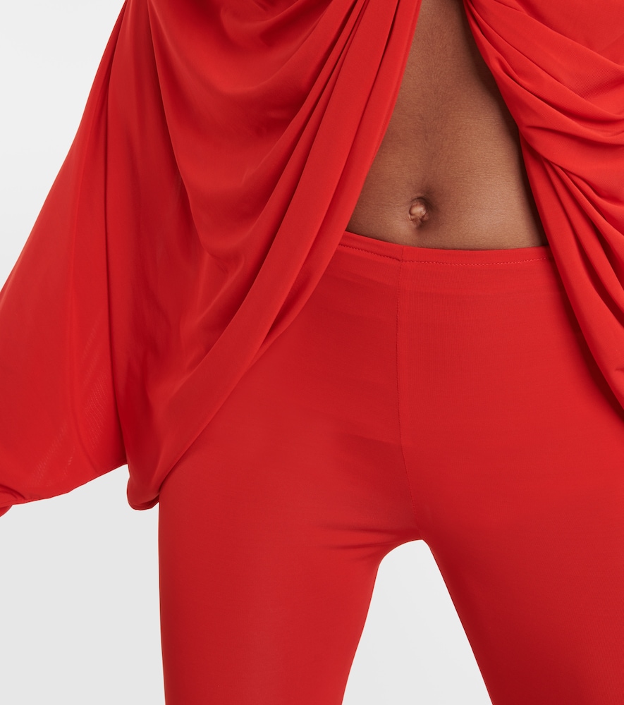 High-rise flared pants