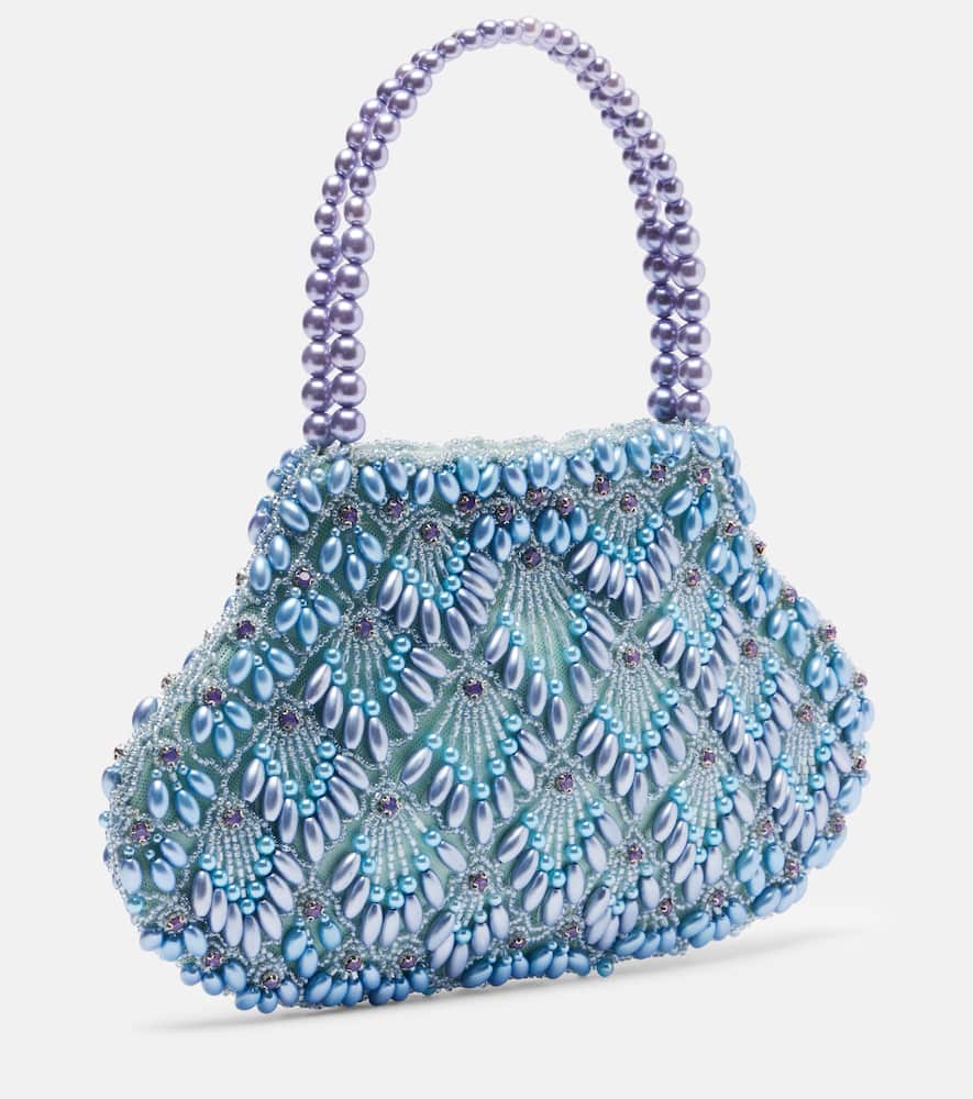 Scallop Mini embellished tote bag