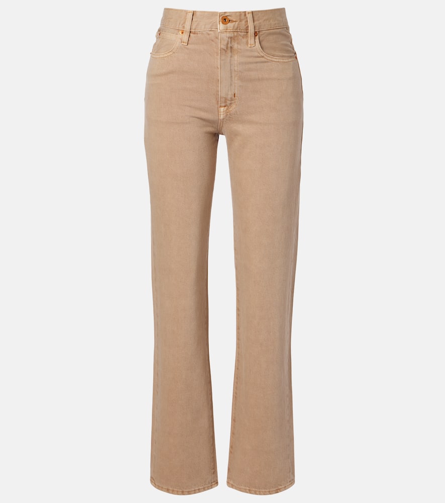 London high-rise straight jeans