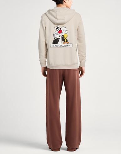 Felpa Man Sweatshirt Ivory Size L Cotton, Polyester
