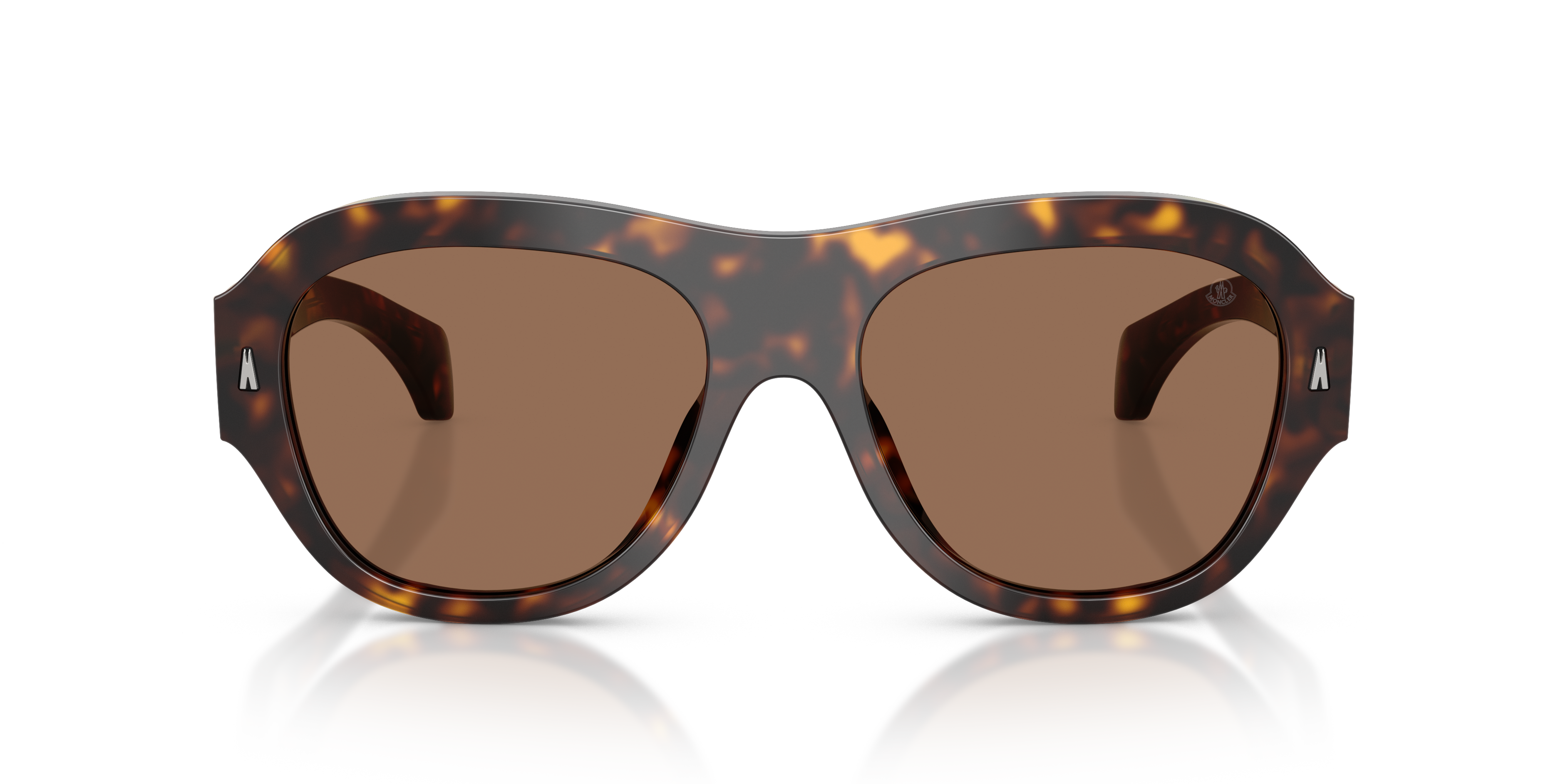 Moncler Unisex Moncler ME6015U ELEVANE 300273 Gafas de sol Acetato Tortuga Marrón Geométrico Norma
