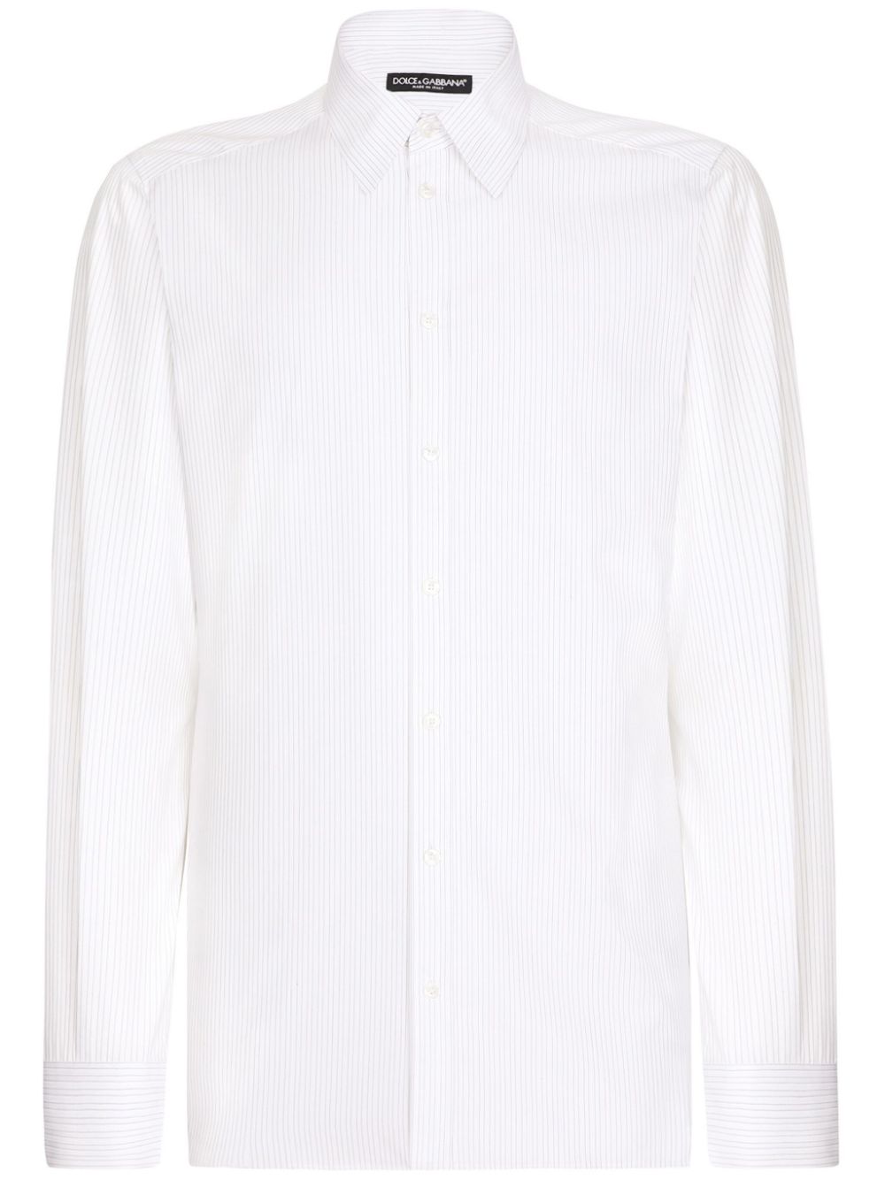 Martini-fit striped shirt - White