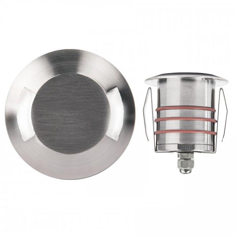 WAC Lighting 1-Light LED 2" 12V Bi-Directional Indicator Light in Stainless Stee