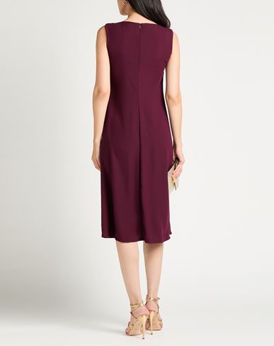 Woman Midi dress Burgundy Size 4 Viscose