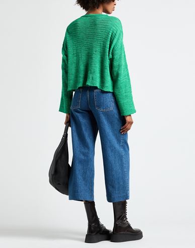 Woman Sweater Green Size 6 Linen, Polyester