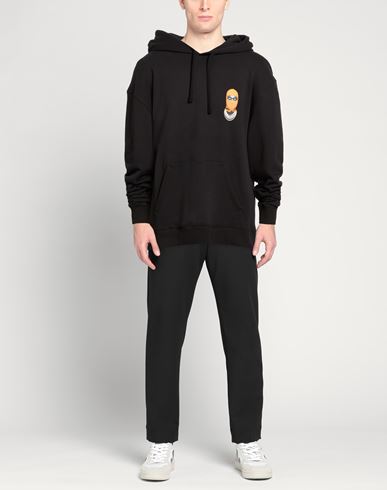 Man Sweatshirt Black Size L Cotton