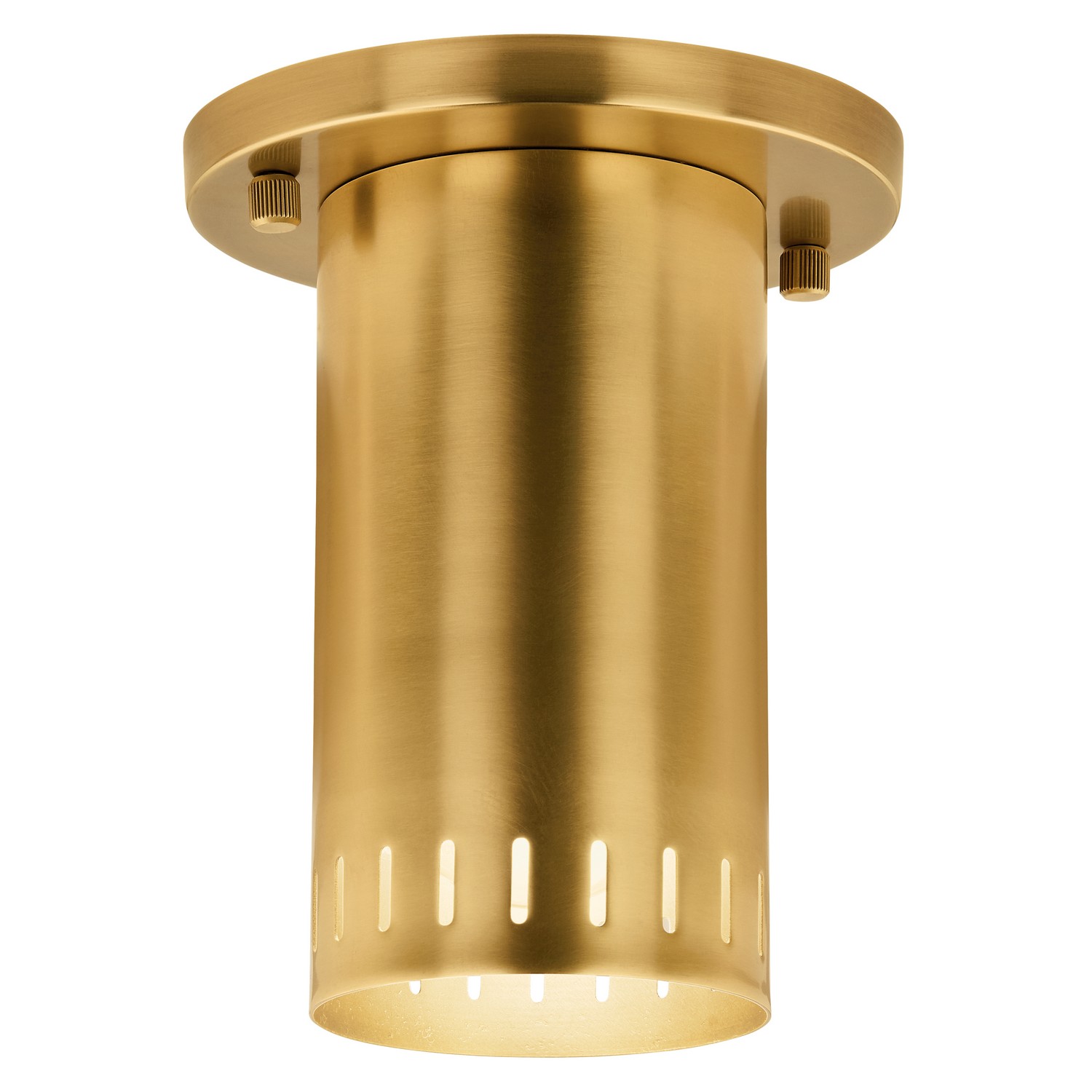 Lacquered Brass LED Flush Mount from the Ruehl Collection